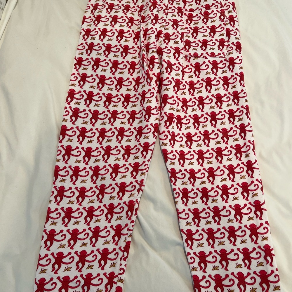 Roller Rabbit Monkey Classic Sweatpants Pink NWT Size Small - Picture 2 of 3